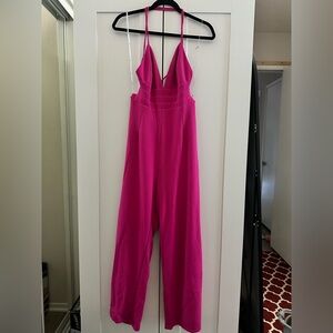 Lulu’s magenta jumpsuit
